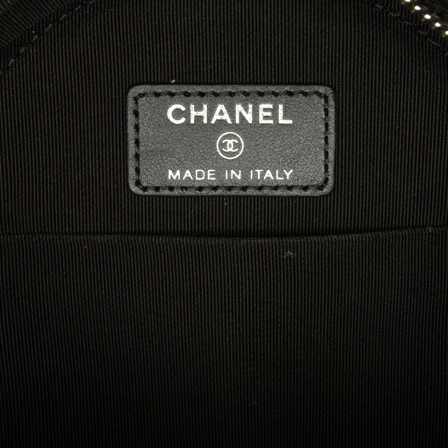 Black Chanel Suede Cocostellar Round Clutch on Chain Crossbody Bag