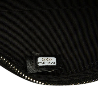 Black Chanel Suede Cocostellar Round Clutch on Chain Crossbody Bag
