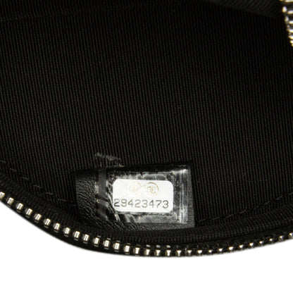 Black Chanel Suede Cocostellar Round Clutch on Chain Crossbody Bag