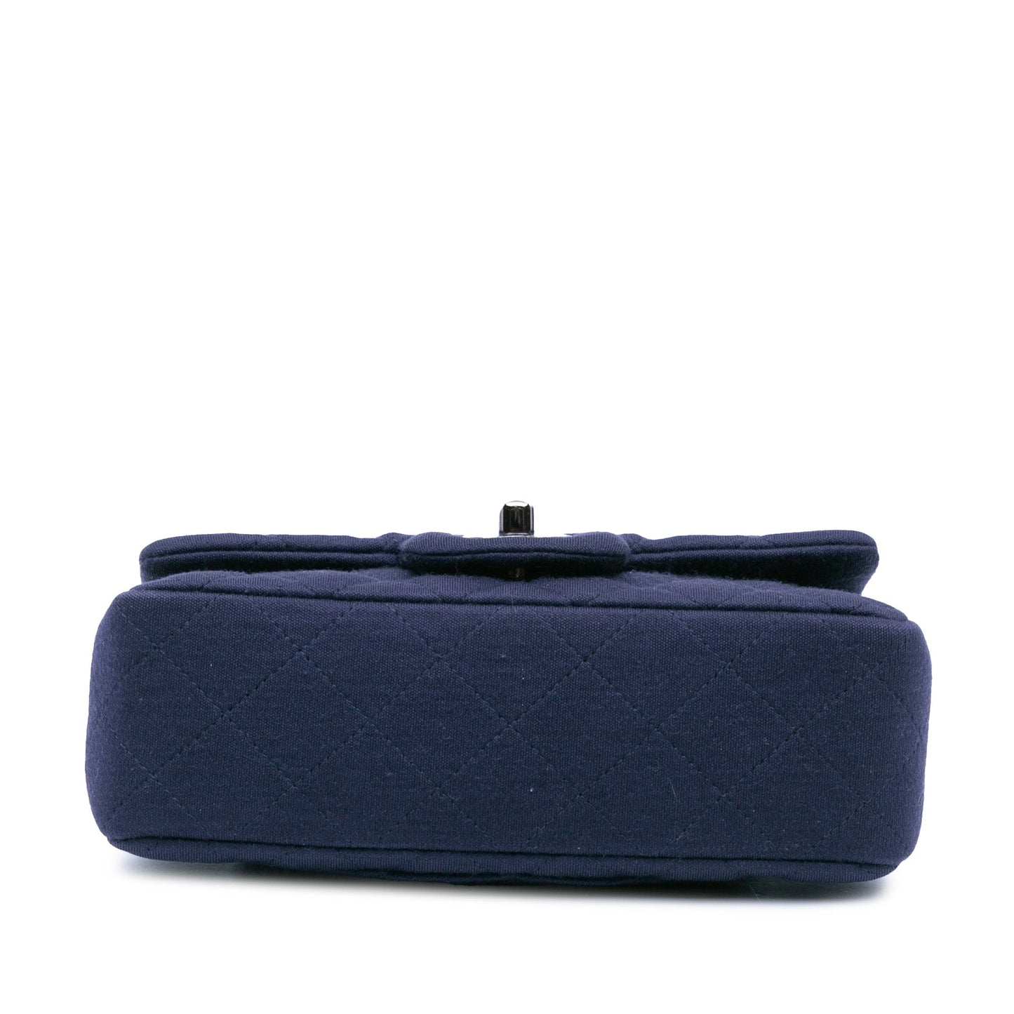 Blue Chanel Mini Rectangular Classic Jersey Single Flap Crossbody Bag