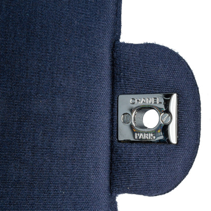 Blue Chanel Mini Rectangular Classic Jersey Single Flap Crossbody Bag
