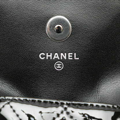 Black Chanel Mini Patent Belt in Love Double Flap Belt Bag