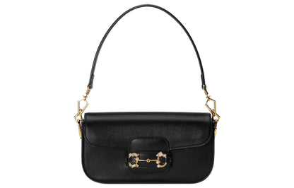 (WMNS) Gucci Horsebit 1955 Small Shoulder Bag 'Black' 735178-AACPL-1081