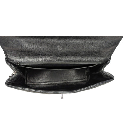 Chanel Vintage Caviar Quilted Kelly Top Handle Bag