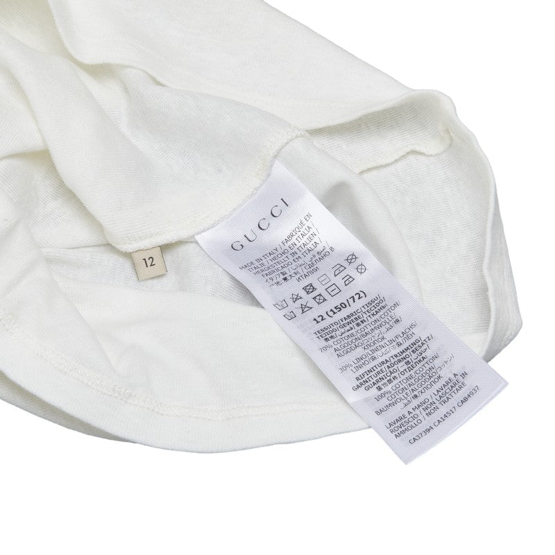 Gucci Cat Cat  Lingerie  y Size 12 White Multicolor Cotton Linen  Gucci