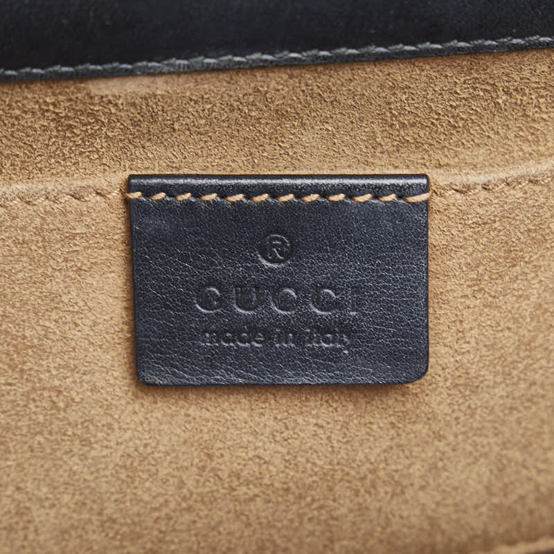 Gucci Chain Shoulder Bag 409487 Black G Leather  Gucci