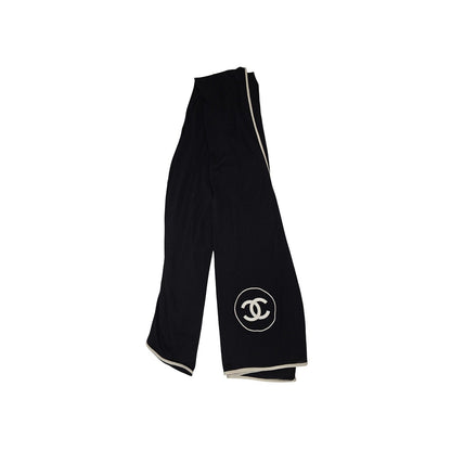 Chanel CC Logo Cashmere Silk Scarf