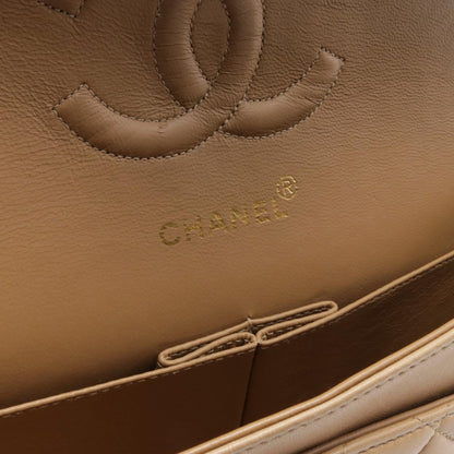 Brown Chanel Medium Classic Lambskin Double Flap Shoulder Bag
