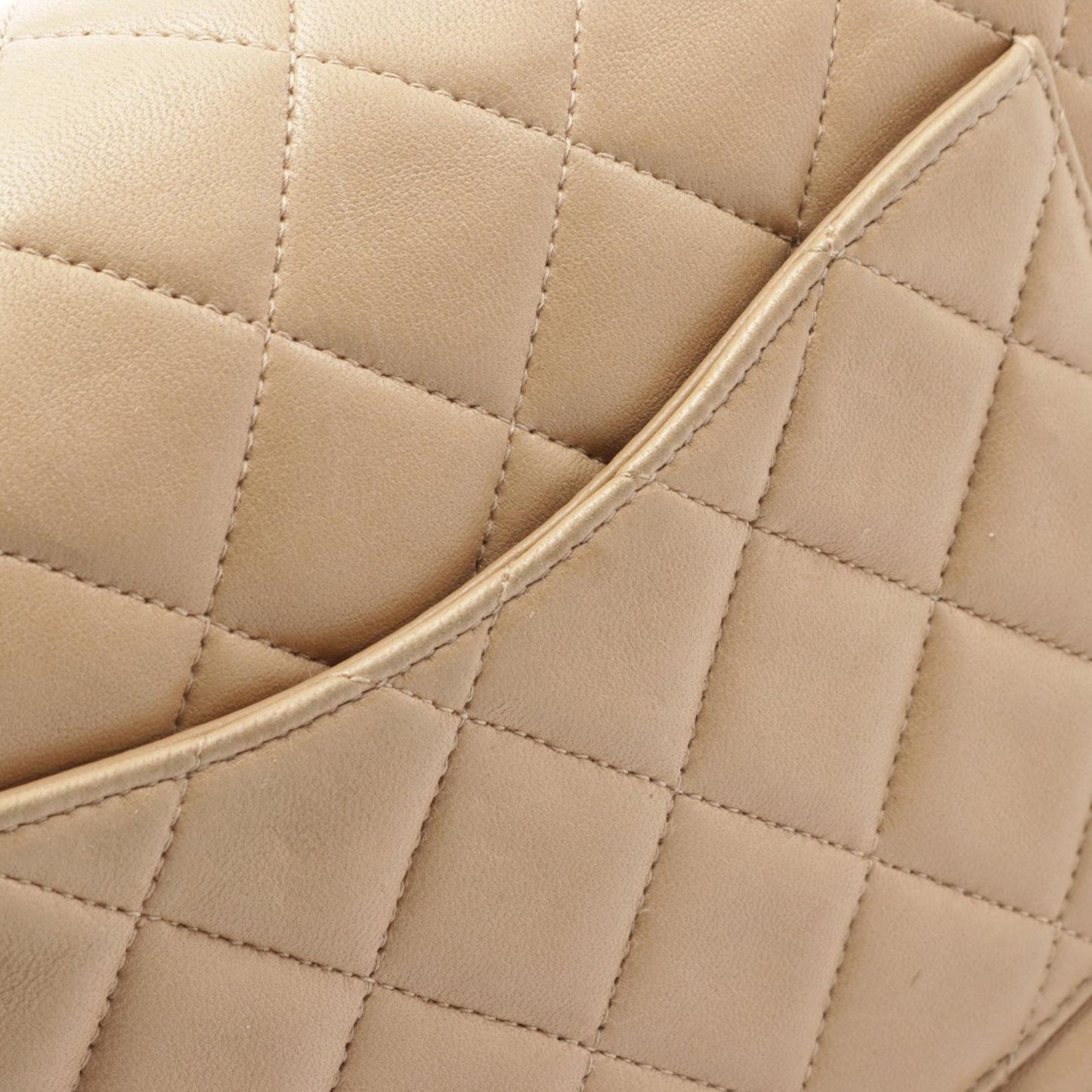 Brown Chanel Medium Classic Lambskin Double Flap Shoulder Bag