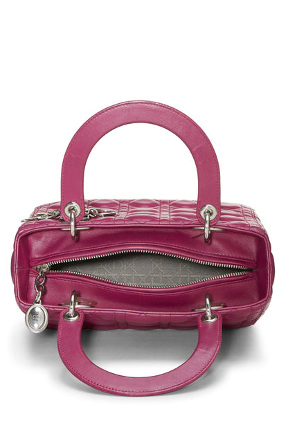 Dior, Purple Cannage Quilted Lambskin Lady Dior Medium, Purple