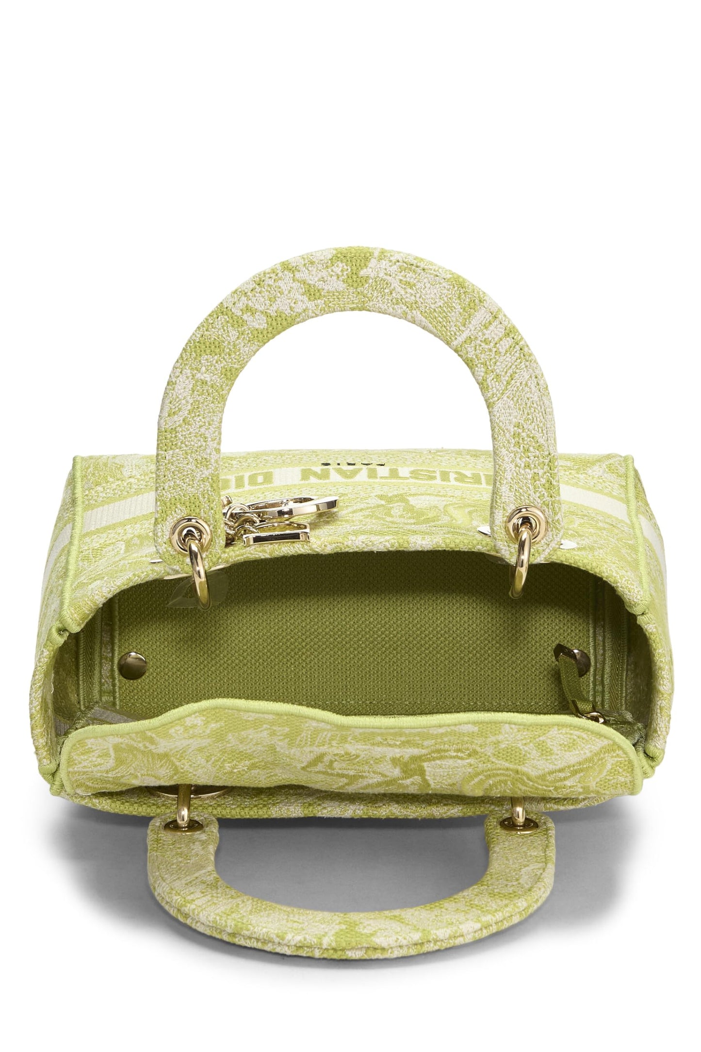 Dior, Green Embroidered Canvas Lady D-Lite Medium, Green