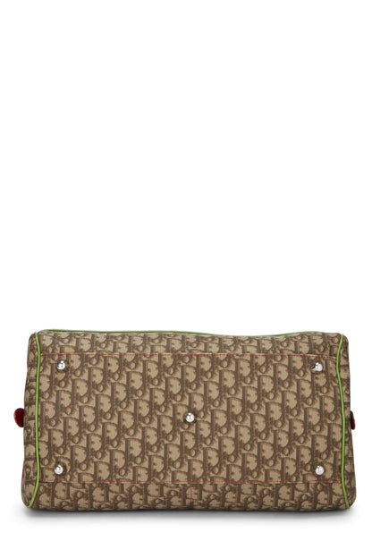 Dior, Brown Trotter Coated Canvas Rasta Bowler Bag, Brown