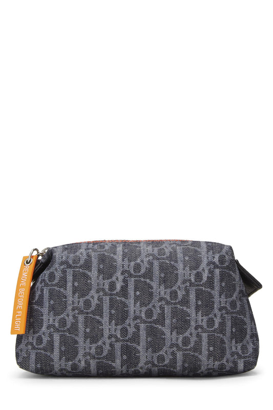Dior, Navy Denim Trotter Flight Pouch, Navy