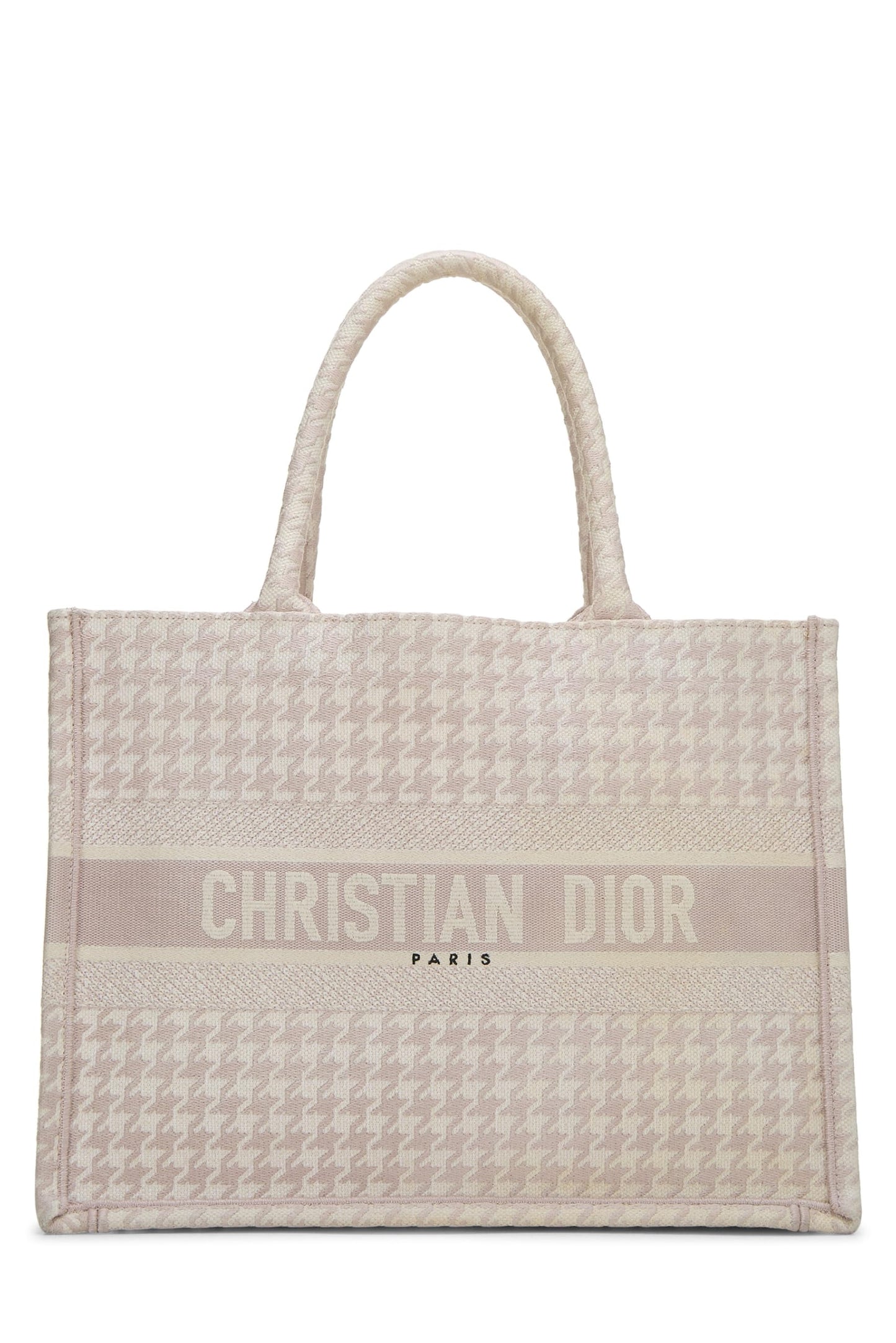 Dior, Pink Canvas Houndstooth Book Tote Medium, Pink