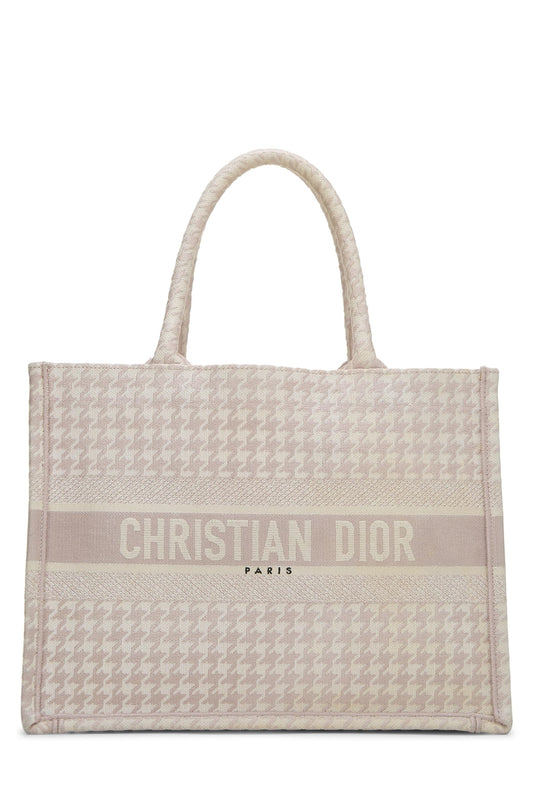 Dior, Pink Canvas Houndstooth Book Tote Medium, Pink