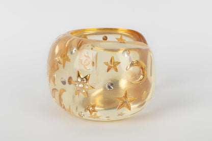 Bracelet manchette en lucite Chanel