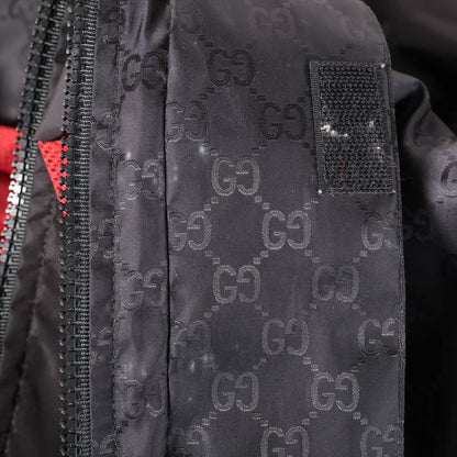 Gucci Cheryline Nylon Jacket 44 Men Black GG  Wind Breaker 618891