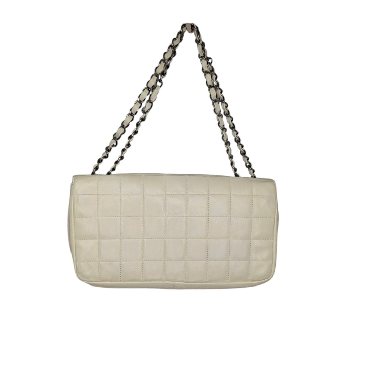 Chanel 2006 Chocolate Bar Lambskin Bicolor Kiss-Lock Flap