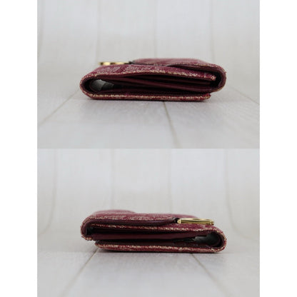 Fair ( Rank B )  Dior Trotter Trifold Wallet RedH24112503