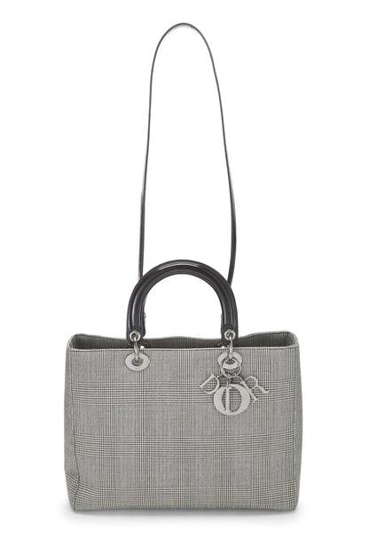 Dior, Black Houndstooth Lady Large, Black