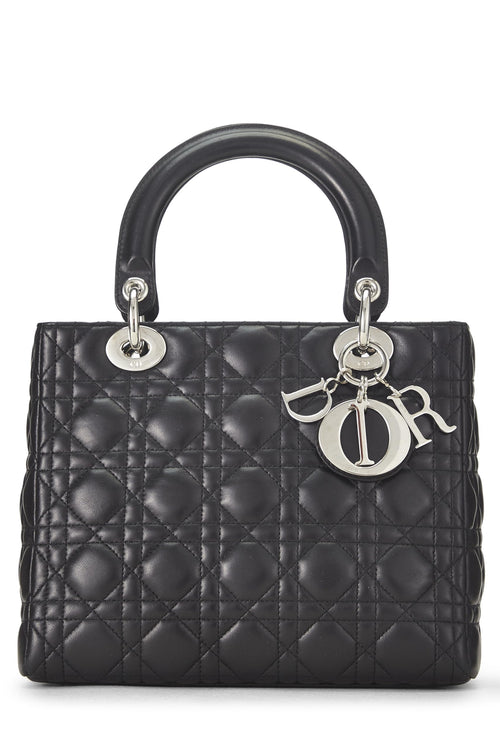 Dior, Black Cannage Quilted Lambskin Lady Dior Medium, Black