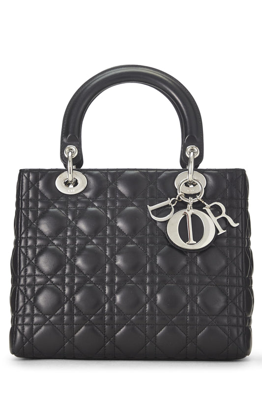 Dior, Black Cannage Quilted Lambskin Lady Dior Medium, Black