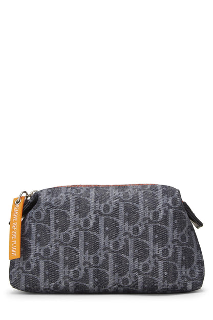Dior, Navy Denim Trotter Flight Pouch, Navy