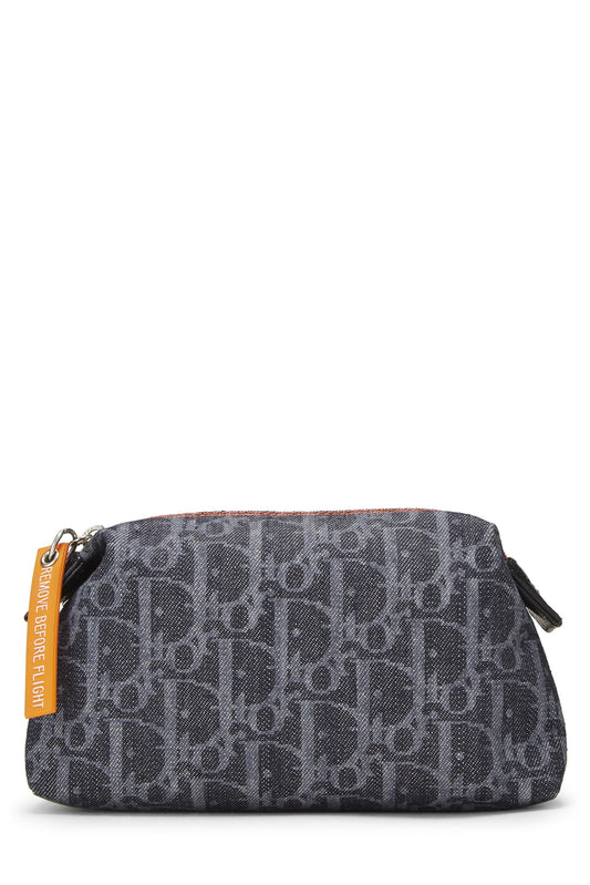 Dior, Navy Denim Trotter Flight Pouch, Navy