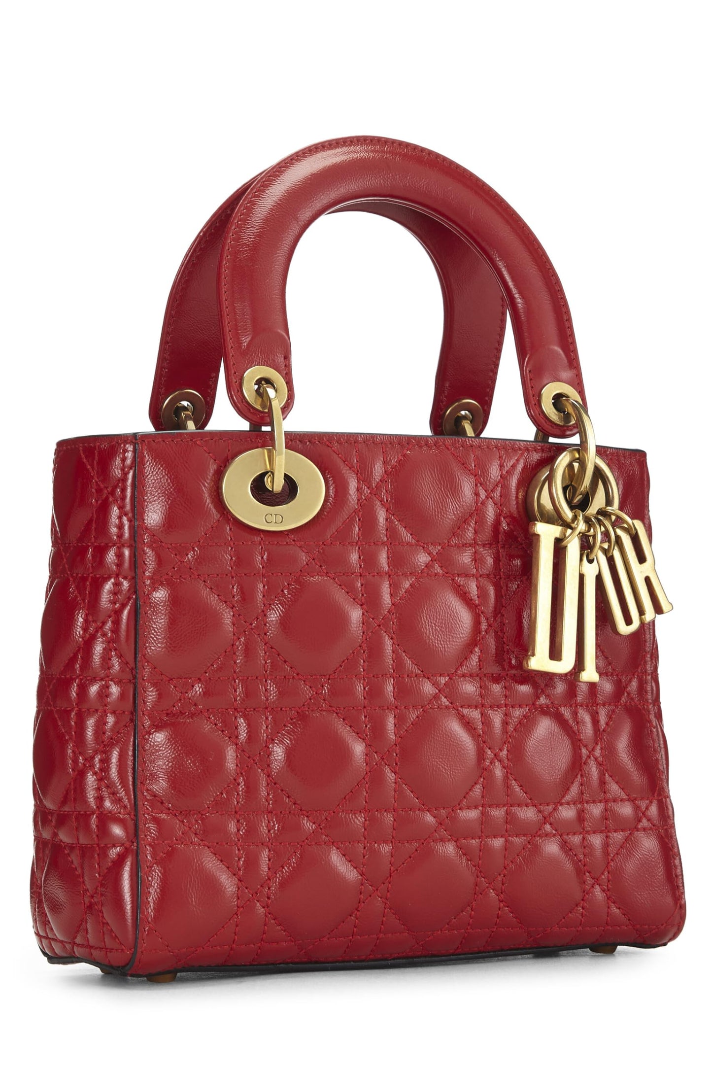 Dior, Red Calfskin My Lady Dior Lucky Charm Small, Red