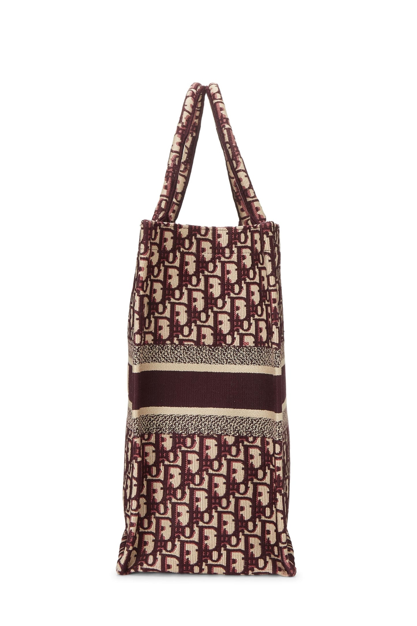 Dior, Burgundy Trotter Canvas Book Tote Large, Burgundy