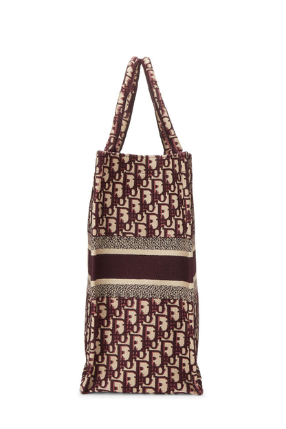 Dior, Burgundy Trotter Canvas Book Tote Large, Burgundy
