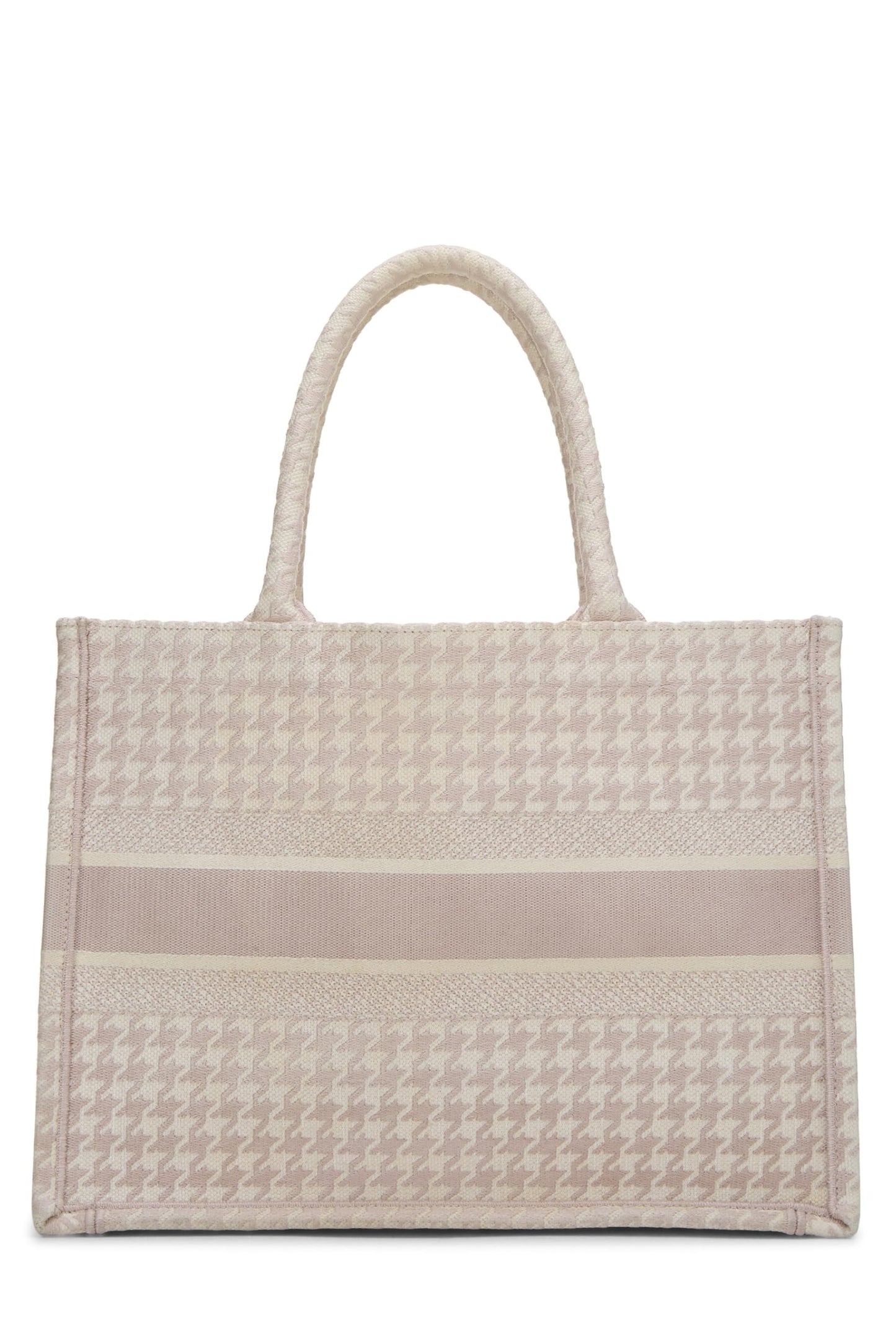 Dior, Pink Canvas Houndstooth Book Tote Medium, Pink