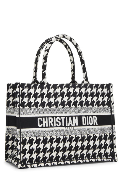 Dior, Black & White Houndstooth Book Tote Medium, Multi
