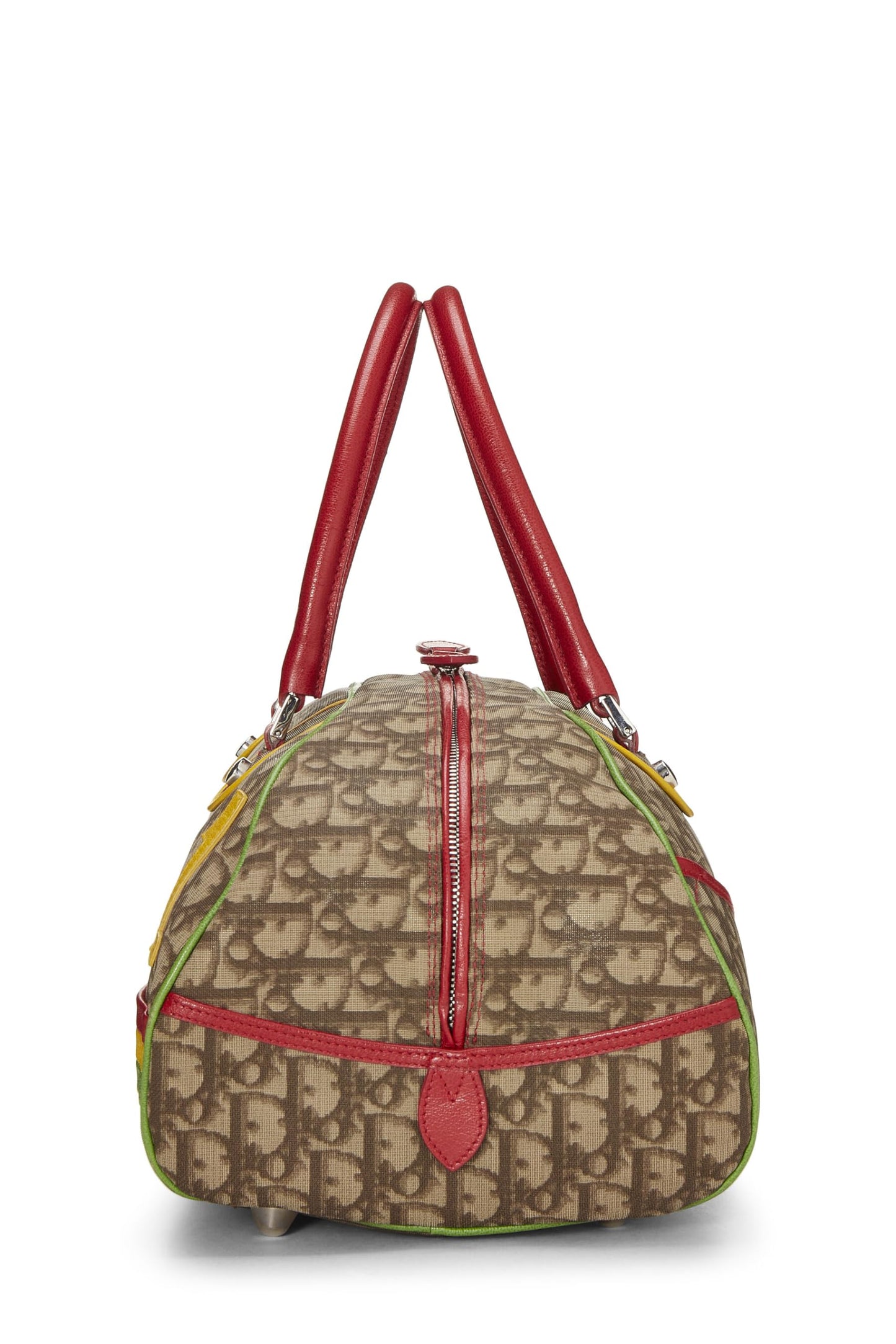 Dior, Brown Trotter Coated Canvas Rasta Bowler Bag, Brown