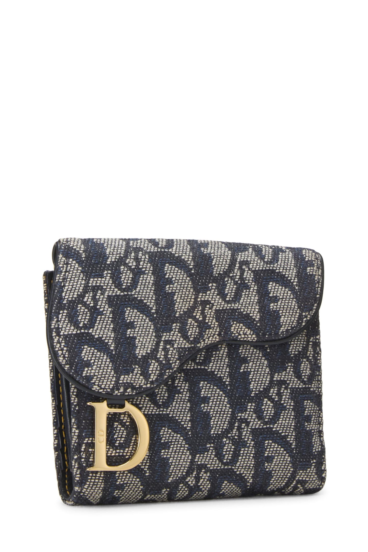 Dior, Navy Trotter Canvas Saddle Wallet, Navy