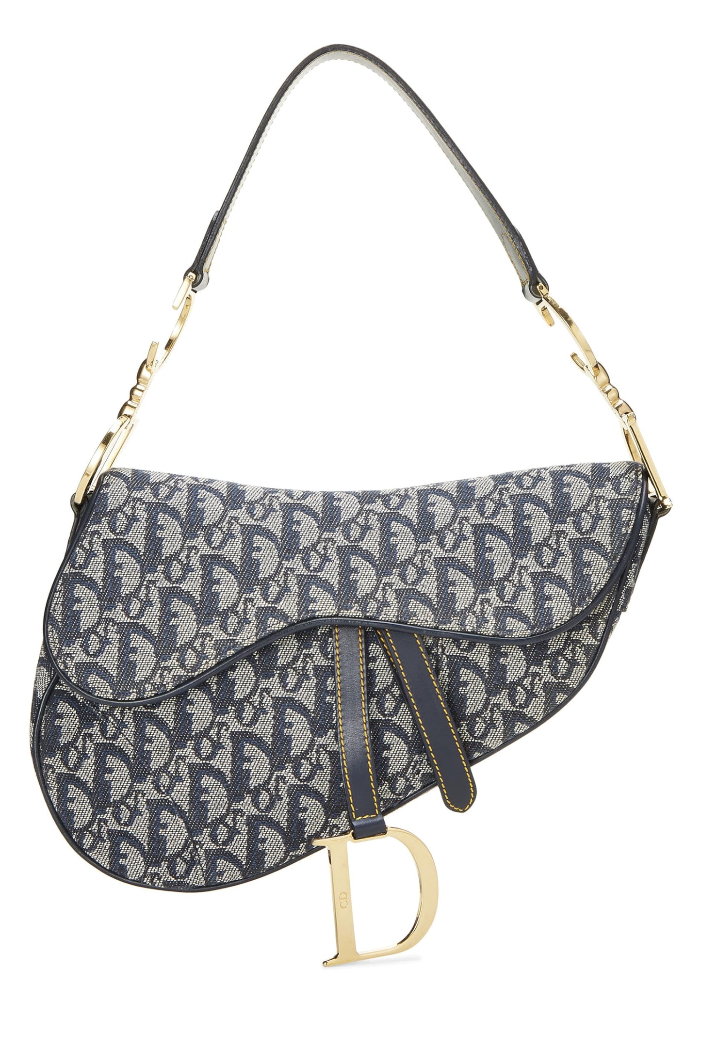 Dior, Navy Trotter Canvas Saddle Bag Mini, Navy