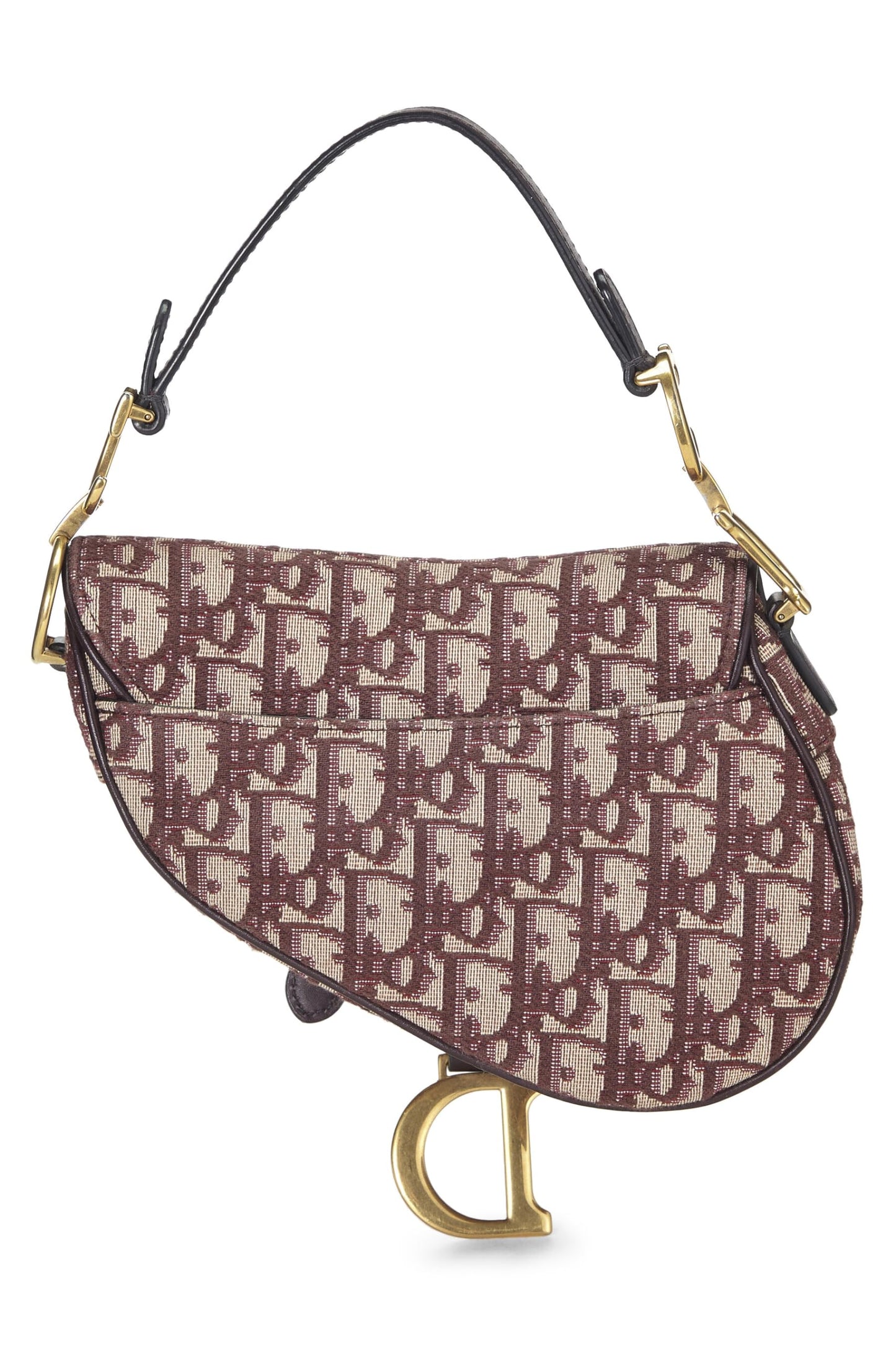 Dior, Burgundy Oblique Saddle Bag Mini, Burgundy