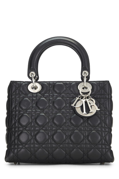Dior, Black Cannage Quilted Lambskin Lady Dior Medium, Black