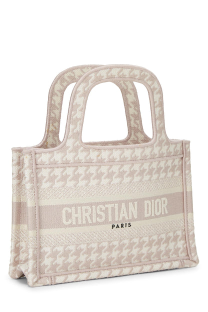 Dior, Pink Houndstooth Canvas Book Tote Mini, Pink