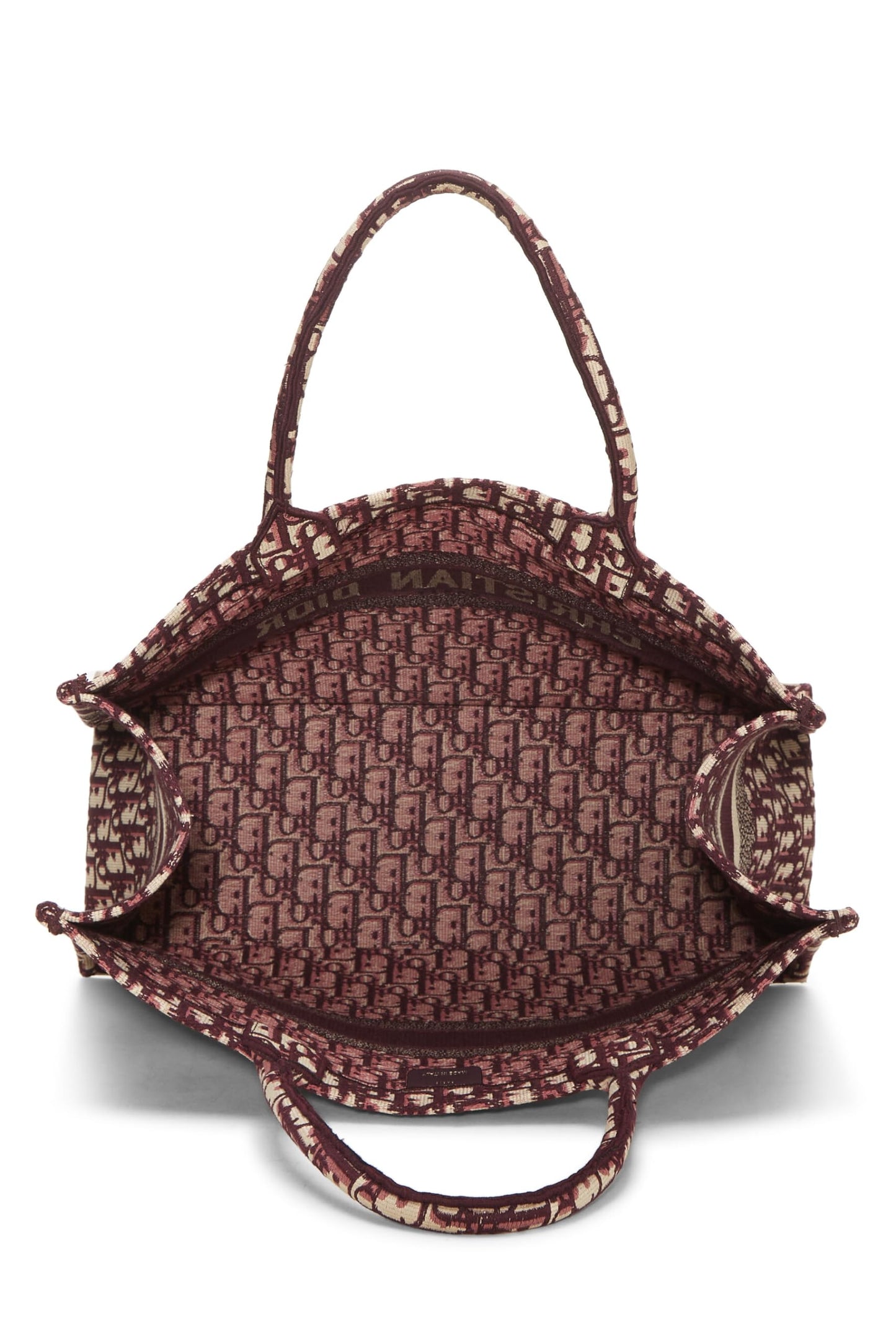 Dior, Burgundy Trotter Canvas Book Tote Large, Burgundy
