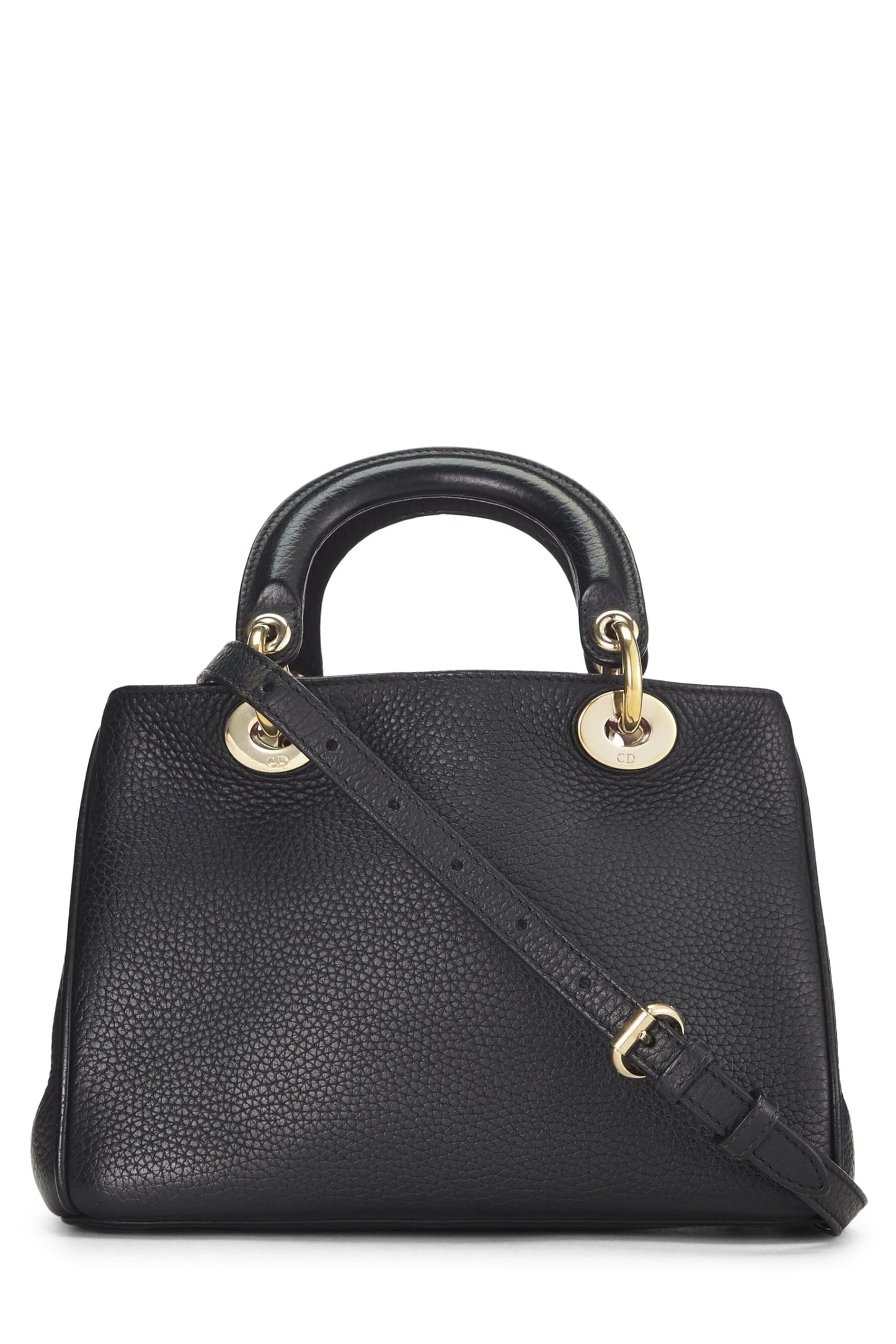 Dior, Black Calfskin Diorissimo Handbag Mini, Black