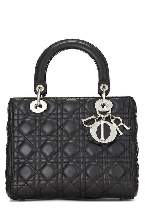 Dior, Black Cannage Quilted Lambskin Lady Dior Medium, Black