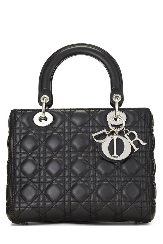 Dior, Black Cannage Quilted Lambskin Lady Dior Medium, Black