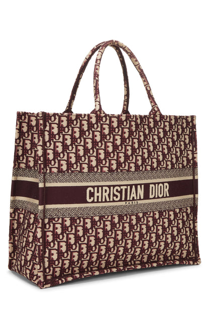 Dior, Burgundy Trotter Canvas Book Tote Large, Burgundy
