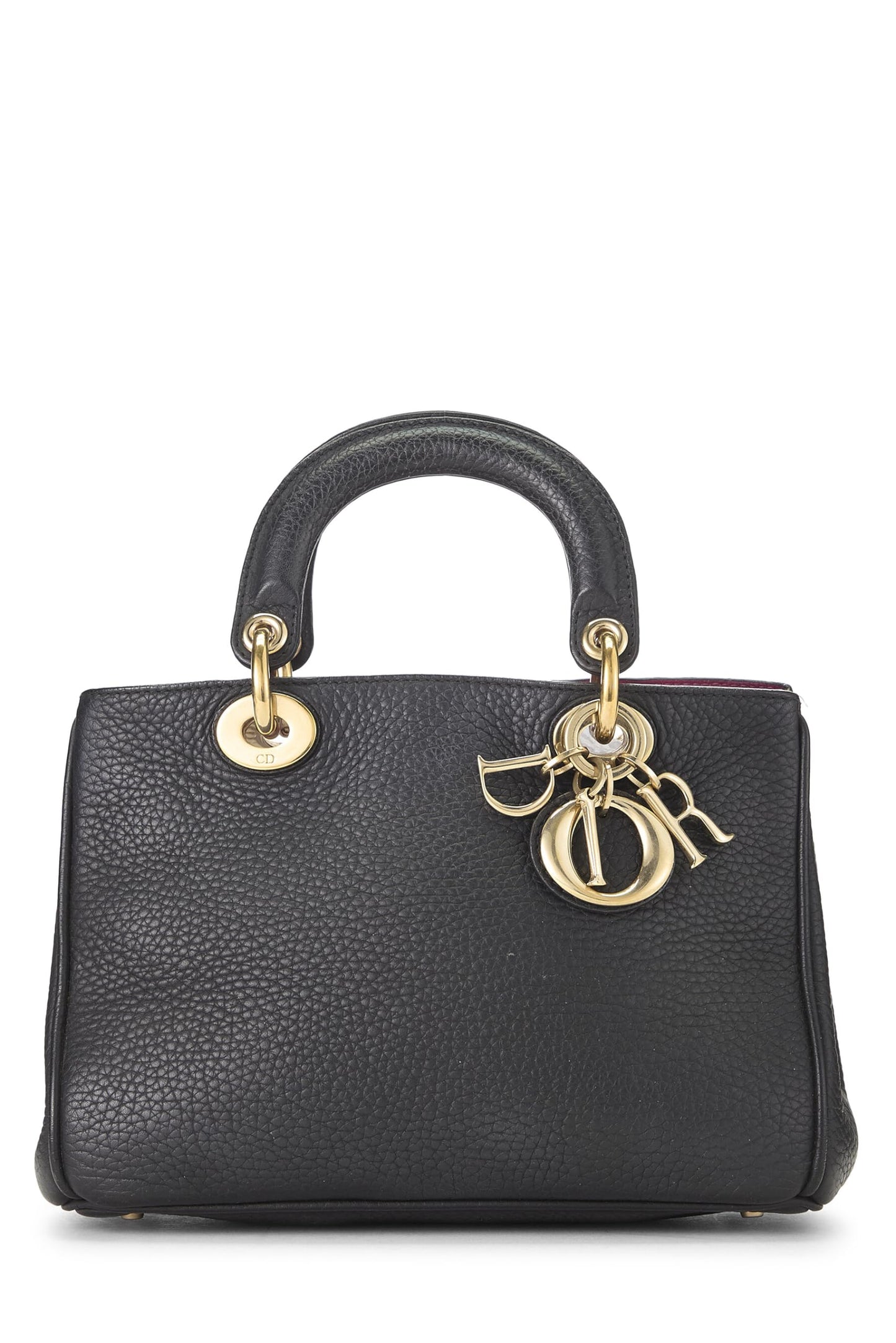 Dior, Black Leather Diorissimo Handbag Mini, Black
