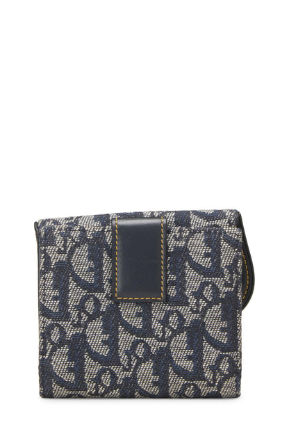Dior, Navy Trotter Canvas Saddle Wallet, Navy