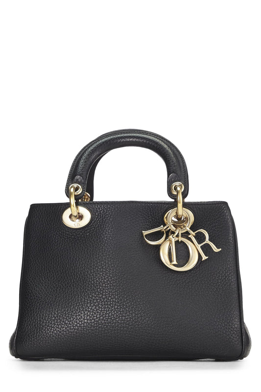 Dior, Black Calfskin Diorissimo Handbag Mini, Black