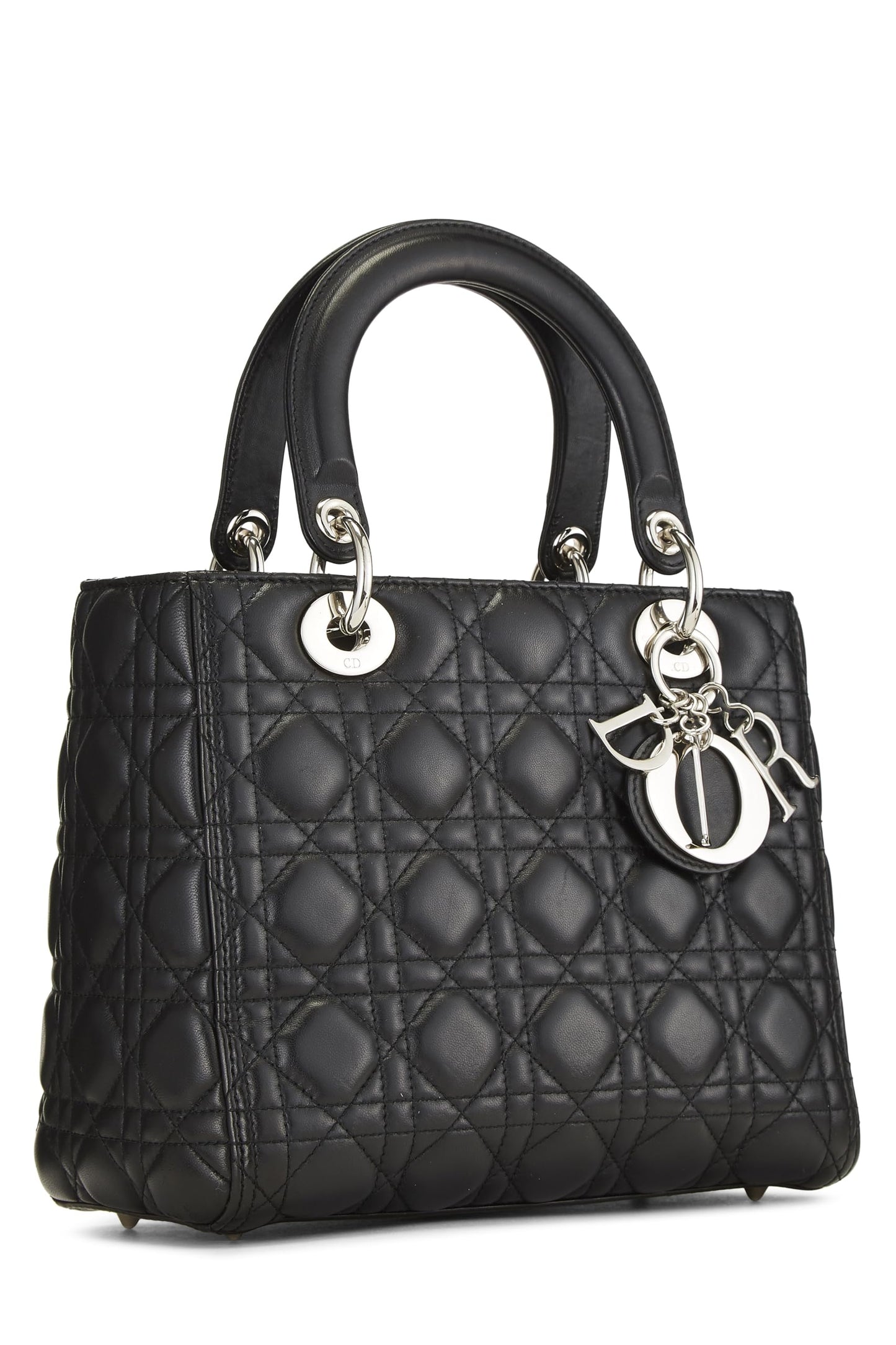 Dior, Black Cannage Quilted Lambskin Lady Dior Medium, Black