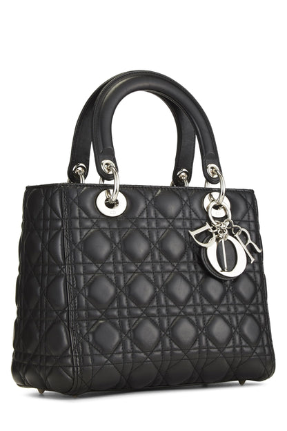 Dior, Black Cannage Quilted Lambskin Lady Dior Medium, Black