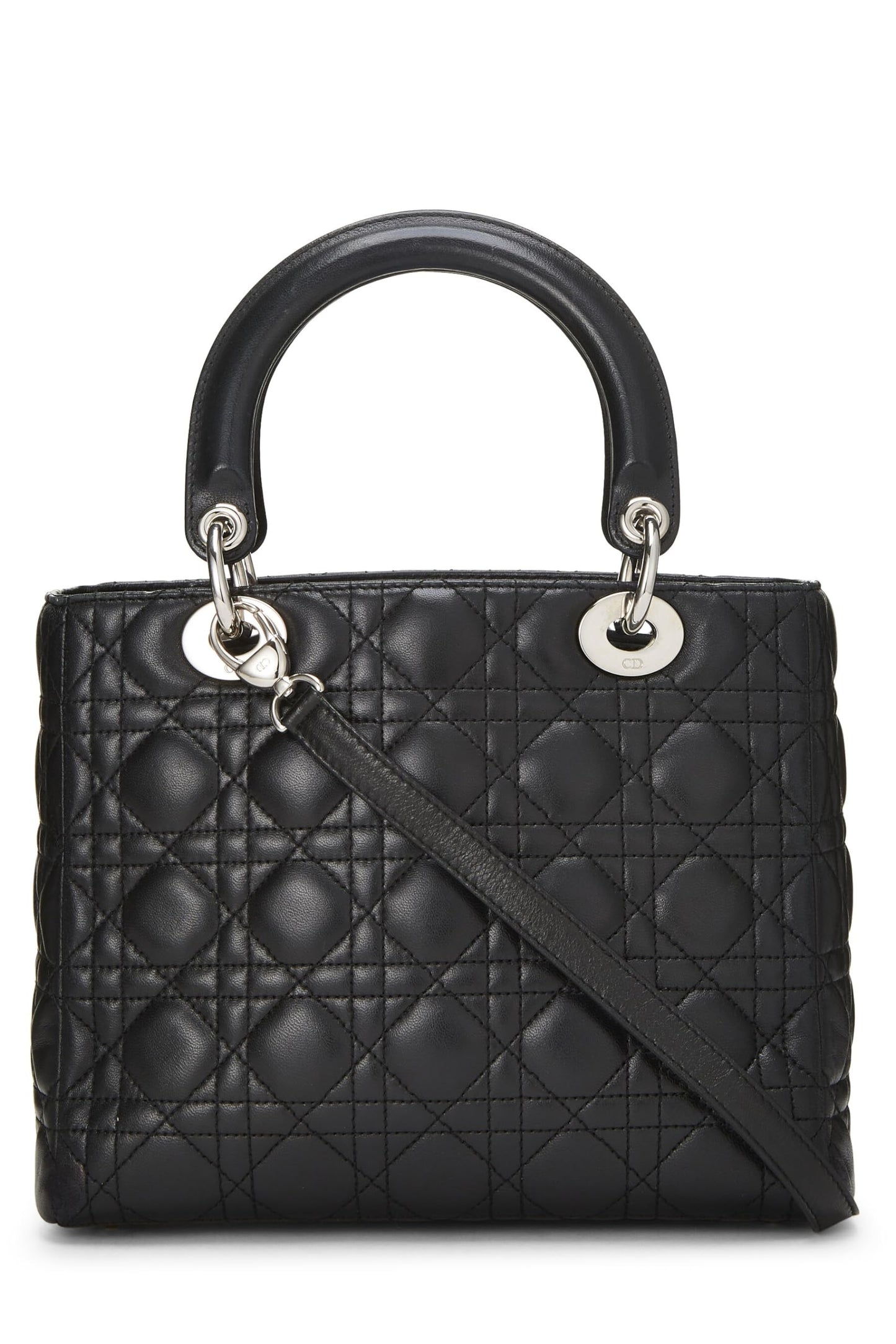 Dior, Black Cannage Quilted Lambskin Lady Dior Medium, Black